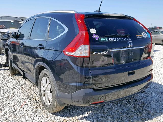 JHLRM3H78CC009744 - 2012 HONDA CR-V EXL BLACK photo 3