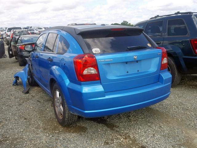 1B3HB48B58D555056 - 2008 DODGE CALIBER SX BLUE photo 3