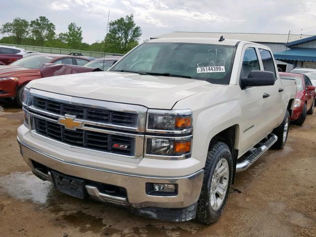 3GCUKREC5EG114128 - 2014 CHEVROLET SILVERADO WHITE photo 2