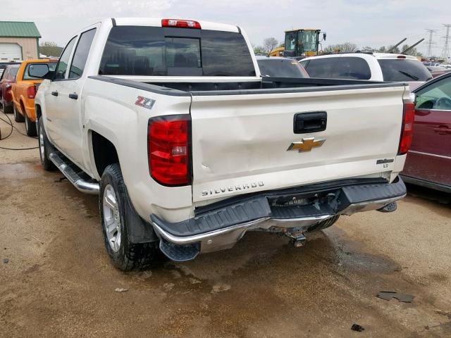 3GCUKREC5EG114128 - 2014 CHEVROLET SILVERADO WHITE photo 3