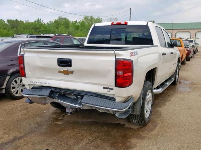 3GCUKREC5EG114128 - 2014 CHEVROLET SILVERADO WHITE photo 4