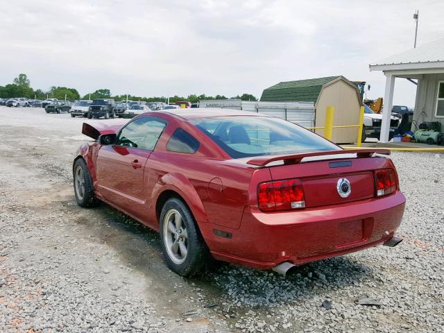 1ZVHT82H665219825 - 2006 FORD MUSTANG GT RED photo 3