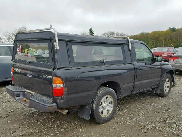 5TENL42N14Z457130 - 2004 TOYOTA TACOMA BLACK photo 4