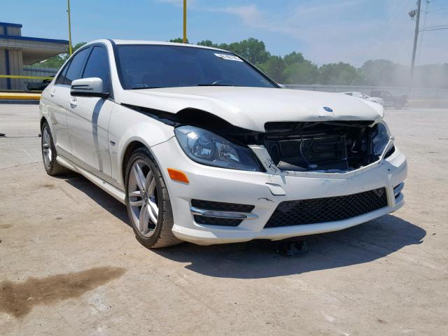 WDDGF4HB3CA625975 - 2012 MERCEDES-BENZ C 250 WHITE photo 1