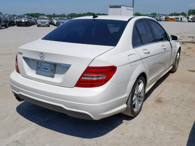 WDDGF4HB3CA625975 - 2012 MERCEDES-BENZ C 250 WHITE photo 4