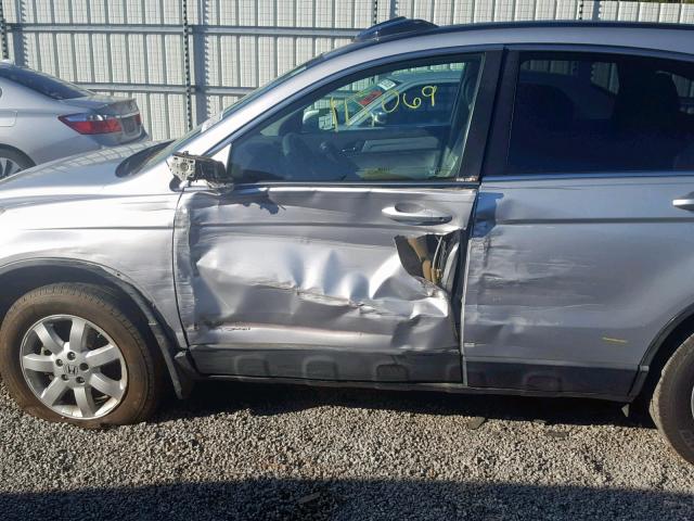 5J6RE3H72AL004881 - 2010 HONDA CR-V EXL SILVER photo 9