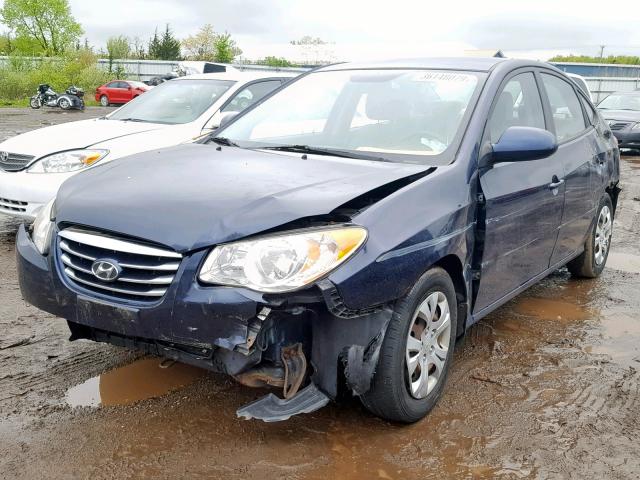 KMHDU4AD2AU097738 - 2010 HYUNDAI ELANTRA BL BLUE photo 2