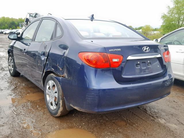 KMHDU4AD2AU097738 - 2010 HYUNDAI ELANTRA BL BLUE photo 3