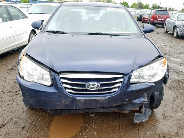 KMHDU4AD2AU097738 - 2010 HYUNDAI ELANTRA BL BLUE photo 9