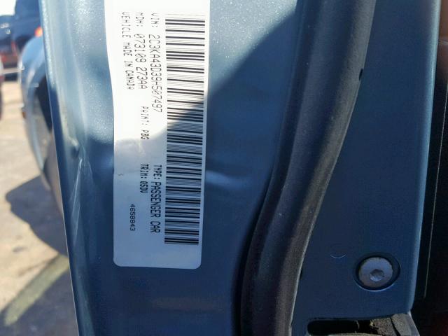 2C3KA43D39H507497 - 2009 CHRYSLER 300 LX BLUE photo 10