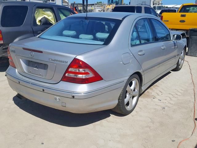 WDBRF40JX5F569267 - 2005 MERCEDES-BENZ C 230K SPO SILVER photo 4