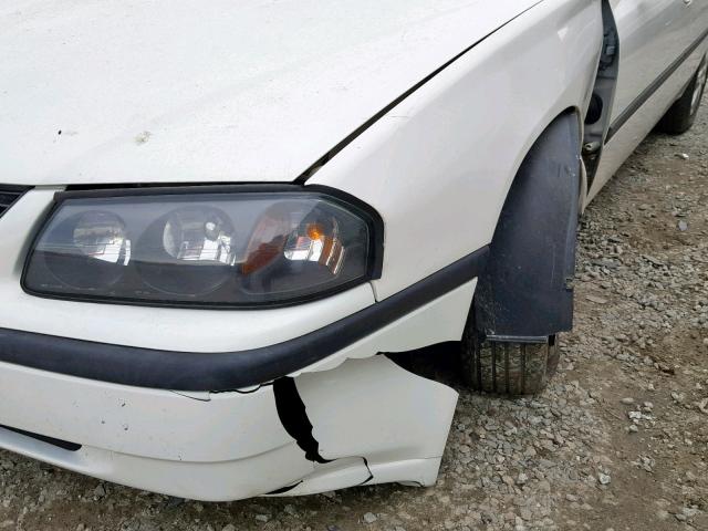 2G1WF55K049447836 - 2004 CHEVROLET IMPALA WHITE photo 9