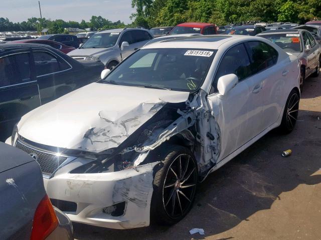 JTHBF5C25A2095726 - 2010 LEXUS IS 250 WHITE photo 2