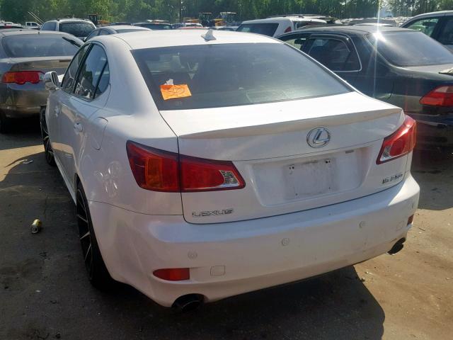 JTHBF5C25A2095726 - 2010 LEXUS IS 250 WHITE photo 3