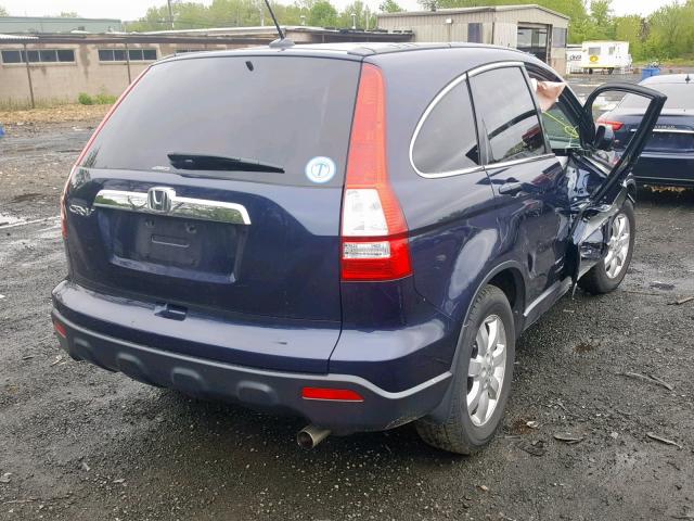 JHLRE48727C061699 - 2007 HONDA CR-V EXL BLUE photo 4