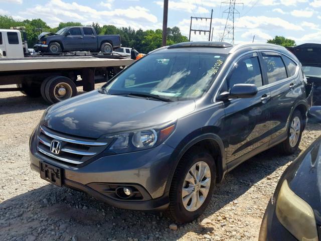 2HKRM3H79DH514257 - 2013 HONDA CR-V EXL GRAY photo 2