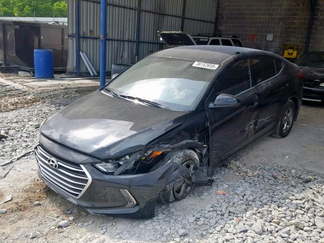 5NPD94LA6JH309169 - 2018 HYUNDAI ELANTRA EC BLACK photo 2