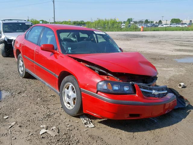 2G1WF52E859126420 - 2005 CHEVROLET IMPALA RED photo 1