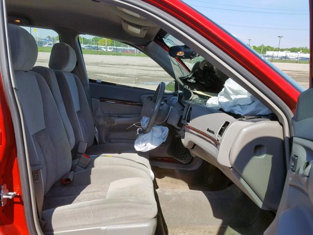 2G1WF52E859126420 - 2005 CHEVROLET IMPALA RED photo 5