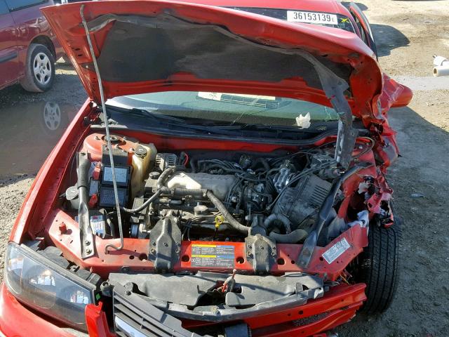 2G1WF52E859126420 - 2005 CHEVROLET IMPALA RED photo 7