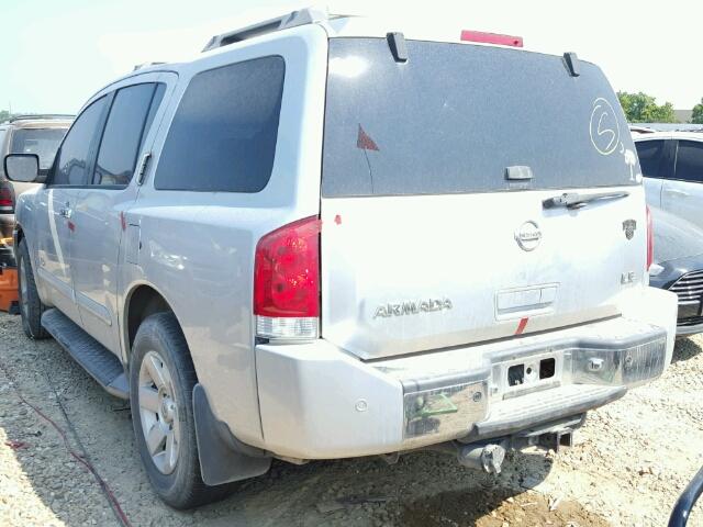 5N1AA08AX5N713699 - 2005 NISSAN ARMADA SE SILVER photo 3