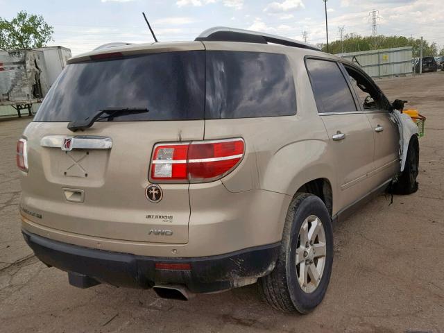 5GZEV23728J147517 - 2008 SATURN OUTLOOK XR ოქროსფერი ფოტო 4