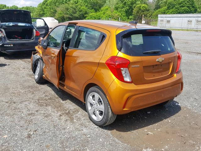 KL8CB6SA5KC726477 - 2019 CHEVROLET SPARK LS ORANGE photo 3