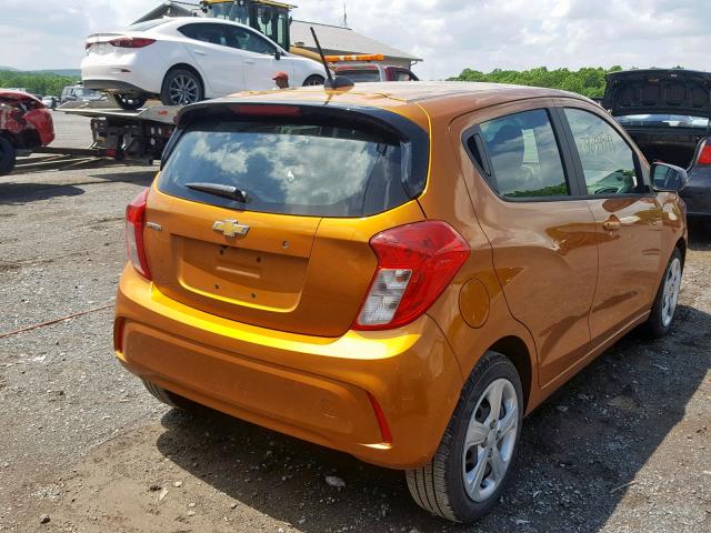 KL8CB6SA5KC726477 - 2019 CHEVROLET SPARK LS ORANGE photo 4