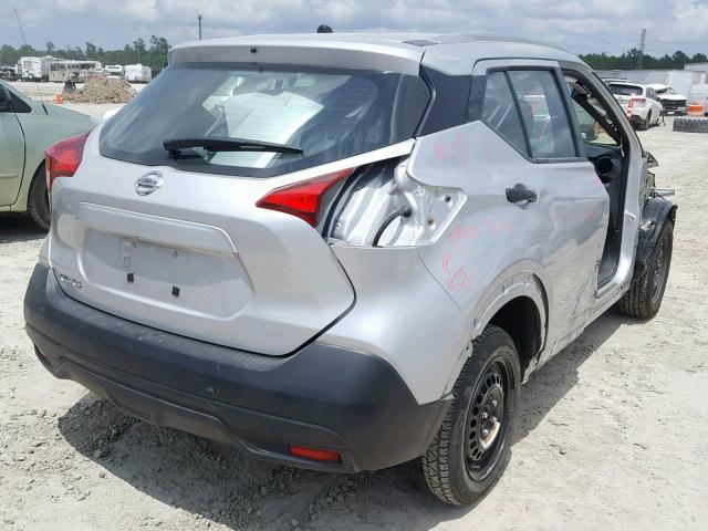 3N1CP5CU8JL511256 - 2018 NISSAN KICKS S SILVER photo 4