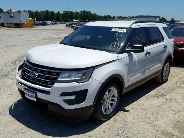 1FM5K7B80HGB14364 - 2017 FORD EXPLORER WHITE photo 2