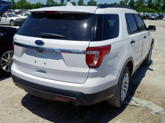 1FM5K7B80HGB14364 - 2017 FORD EXPLORER WHITE photo 4