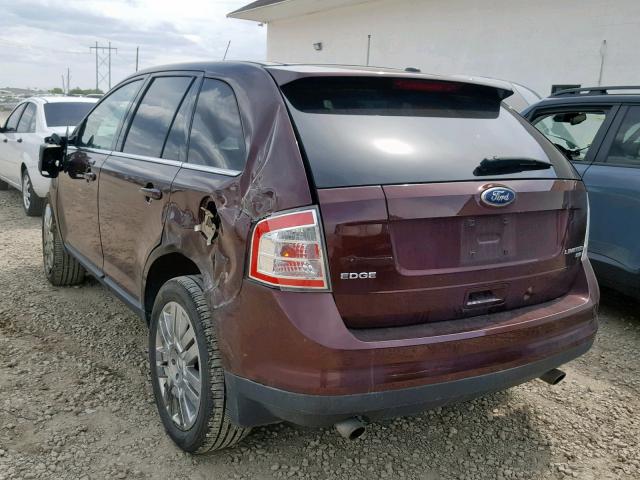 2FMDK4KC7ABB45932 - 2010 FORD EDGE LIMIT BROWN photo 3