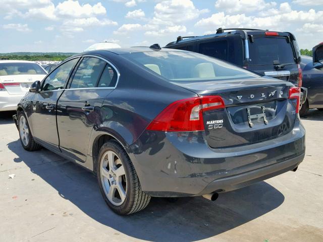 YV1622FS0C2090696 - 2012 VOLVO S60 T5 GRAY photo 3