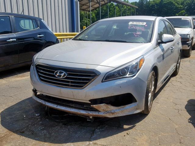 5NPE34AF3FH028975 - 2015 HYUNDAI SONATA SPO SILVER photo 2