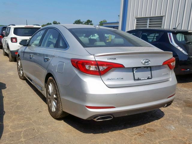 5NPE34AF3FH028975 - 2015 HYUNDAI SONATA SPO SILVER photo 3