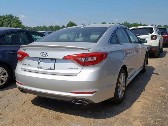 5NPE34AF3FH028975 - 2015 HYUNDAI SONATA SPO SILVER photo 4