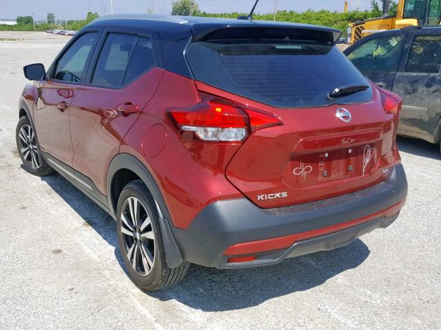 3N1CP5CU6KL471339 - 2019 NISSAN KICKS S BURGUNDY photo 3