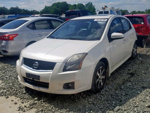 3N1AB6AP0CL769797 - 2012 NISSAN SENTRA 2.0 WHITE photo 2