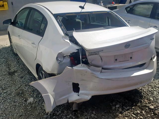 3N1AB6AP0CL769797 - 2012 NISSAN SENTRA 2.0 WHITE photo 9