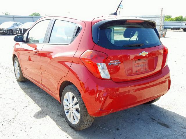 KL8CD6SA2JC450106 - 2018 CHEVROLET SPARK 1LT RED photo 3