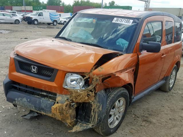 5J6YH287X6L015728 - 2006 HONDA ELEMENT EX ORANGE photo 2