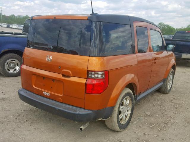 5J6YH287X6L015728 - 2006 HONDA ELEMENT EX ORANGE photo 4