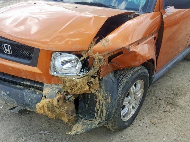 5J6YH287X6L015728 - 2006 HONDA ELEMENT EX ORANGE photo 9