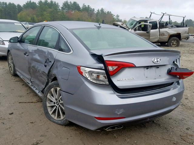 5NPE34AFXGH433278 - 2016 HYUNDAI SONATA SPO GRAY photo 3