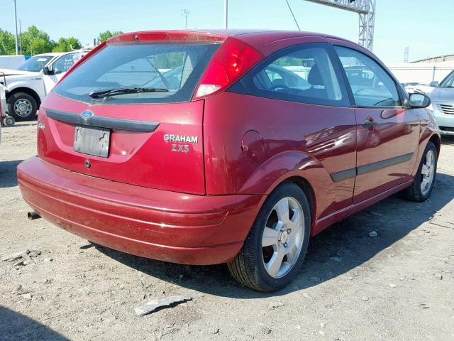 3FAFP31333R105741 - 2003 FORD FOCUS ZX3 RED photo 4