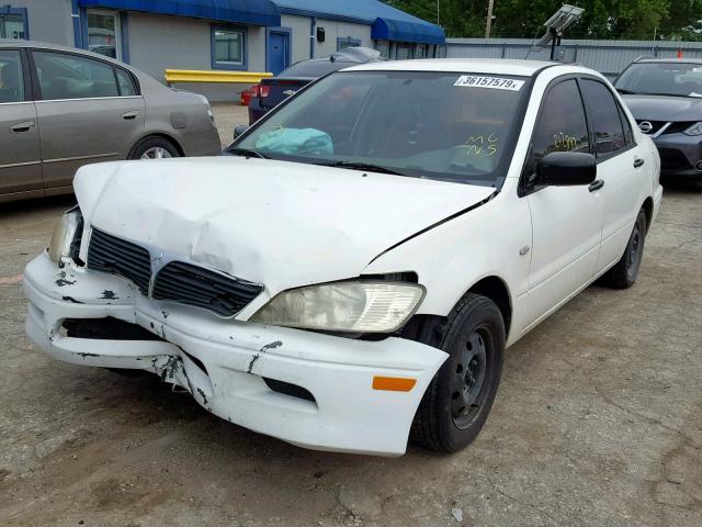 JA3AJ26E13U009012 - 2003 MITSUBISHI LANCER ES WHITE photo 2