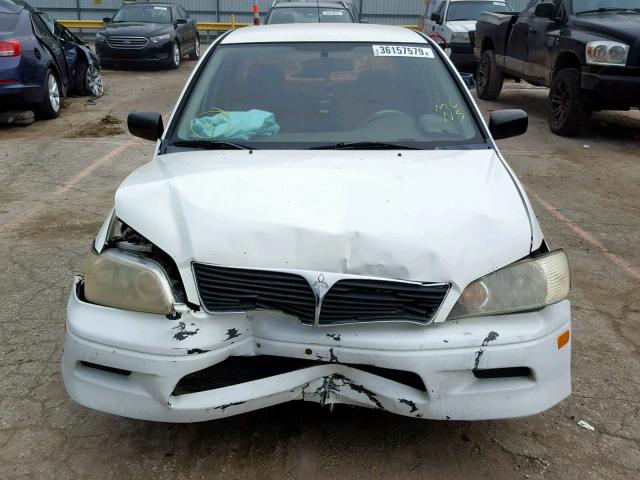 JA3AJ26E13U009012 - 2003 MITSUBISHI LANCER ES WHITE photo 9