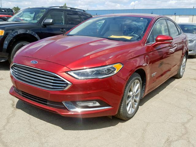 3FA6P0SU1HR209660 - 2017 FORD FUSION TIT BURGUNDY photo 2