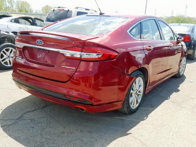 3FA6P0SU1HR209660 - 2017 FORD FUSION TIT BURGUNDY photo 4