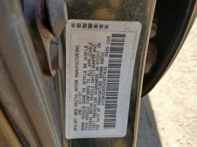 1Y1SK5265VZ457435 - 1997 GEO PRIZM BASE GREEN photo 10